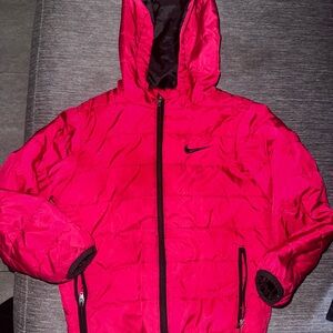 Nike Fuchsia Hooded Jacket with Black Details